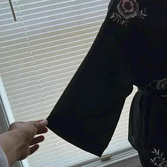 Primark Boho Open Front Belted Floral Kimono Size L - Picture 4 of 7